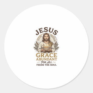 Jesus Bowling Vintage-Shirt Christliches Grafik_1 Runder Aufkleber