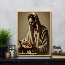 Jesus Breaking Brot in göttlichen Frieden Poster