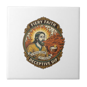 Jesus brennender Mund Super scharfe Party-Dip Humo Fliese