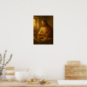 Jesus bricht Brot Poster (Küche)