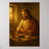 Jesus bricht Brot Poster (Vorne)