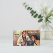 Jesus bricht Brot Visitenkarte (Stehend Vorderseite)