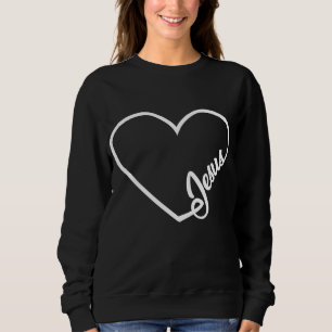 Jesus Briefe im Herzen Christliche Religion Jesus  Sweatshirt