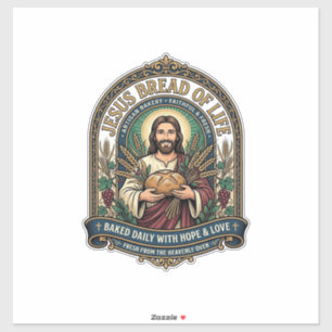 Jesus Brot des Lebens Jesus Brot Leben Bäckerei Ch Aufkleber