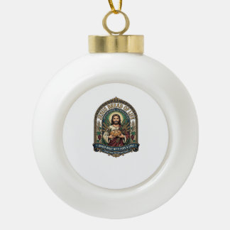 Jesus Brot des Lebens Jesus Brot Leben Bäckerei Ch Keramik Kugel-Ornament