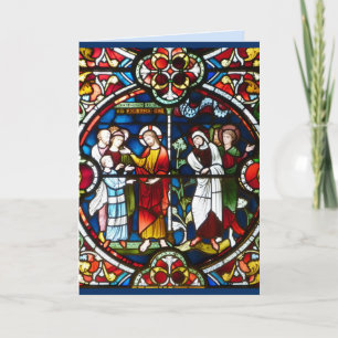 Jesus-Buntglas-Grußkarte Karte