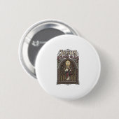 Jesus-Buntglas Jesus-Buntglas Kathedrale Button (Vorne & Hinten)