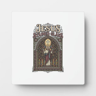 Jesus-Buntglas Jesus-Buntglas Kathedrale Fotoplatte
