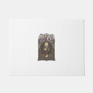 Jesus-Buntglas Jesus-Buntglas Kathedrale  Fußmatte