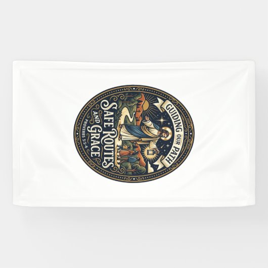 Jesus Busfahrer Transitmitarbeiter Shirt Glaube Ba Banner (Horizontal)