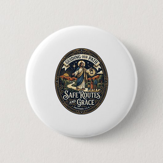 Jesus Busfahrer Transitmitarbeiter Shirt Glaube ba Button (Vorderseite)
