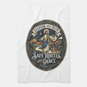 Jesus Busfahrer Transitmitarbeiter Shirt Glaube ba Geschirrtuch (Vertikal)