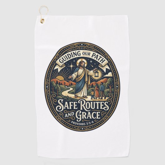 Jesus Busfahrer Transitmitarbeiter Shirt Glaube ba Golfhandtuch (Vorderseite)