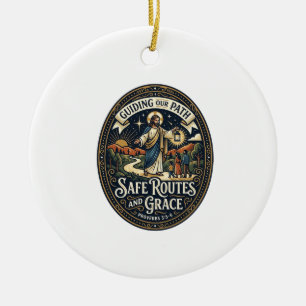 Jesus Busfahrer Transitmitarbeiter Shirt Glaube ba Keramik Ornament