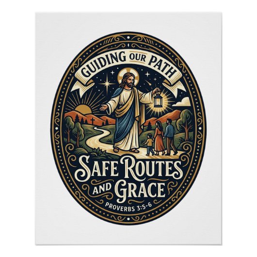 Jesus Busfahrer Transitmitarbeiter Shirt Glaube ba Poster (Vorderseite)