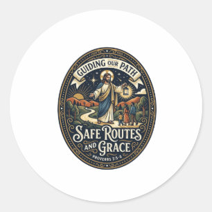 Jesus Busfahrer Transitmitarbeiter Shirt Glaube ba Runder Aufkleber