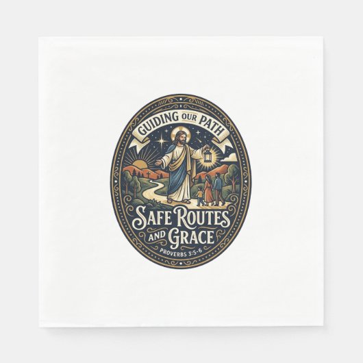 Jesus Busfahrer Transitmitarbeiter Shirt Glaube ba Serviette (Vorderseite)