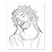 Jesus Bust 2 Illustrationsmuster Kunst Briefmarke Gummistempel (Prägung)