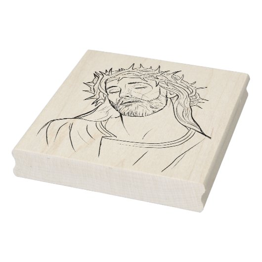 Jesus Bust 2 Illustrationsmuster Kunst Briefmarke Gummistempel (Stempel)