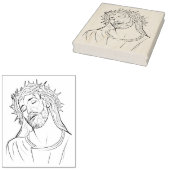 Jesus Bust 2 Illustrationsmuster Kunst Briefmarke Gummistempel (Stempel)