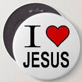Jesus Button Jesus Gaben I Liebe Jesus Logo (Vorne & Hinten)