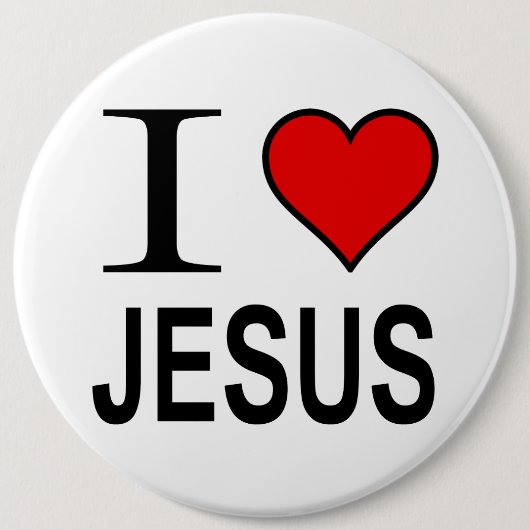 Jesus Button Jesus Gaben I Liebe Jesus Logo (Vorderseite)