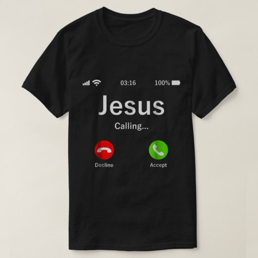 Jesus Calling Faith Phone Design T-Shirt (Design vorne)