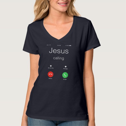 Jesus Calling - Funny Jesus Phone Christlich T-Shirt (Vorderseite)