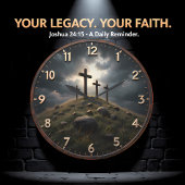 Jesus Calvary Hill Crosses Große Wanduhr