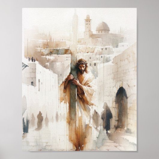 Jesus Calvary, Leidenschaft, Digitaldruck, Christl Poster (Vorne)