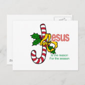 Jesus Candy Cane Postkarte (Vorne/Hinten)