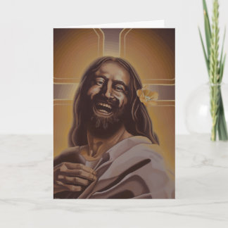 Jesus Card lachen Feiertagskarte