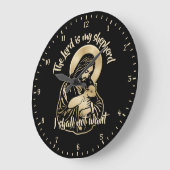 Jesus Caring Shepherd Große Wanduhr (Winkel)