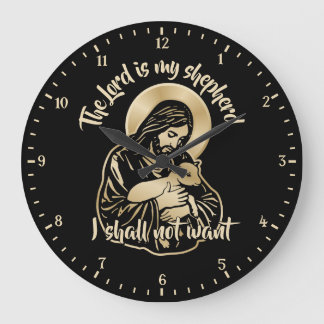 Jesus Caring Shepherd Große Wanduhr