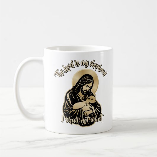 Jesus Caring Shepherd Kaffeetasse (Links)