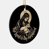 Jesus Caring Shepherd Keramik Ornament (Rechts)