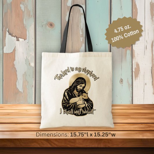 Jesus Caring Shepherd Tragetasche