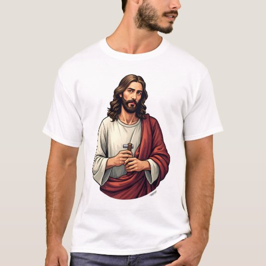 Jesus Carpenter Mark Vintage Gravur Tee 2 (Vorderseite)
