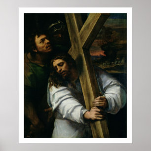 Jesus Carry the Cross, c.1535 (Öl auf Tafel) Poster