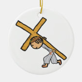 Jesus Carrying The Cross Keramik Ornament (Vorne)