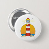 Jesus Cartoon Lighthouse Button (Vorne & Hinten)