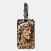 Jesus Carving Gepäckmarke Gepäckanhänger (Rückseite vertikal)