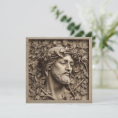 Jesus Carving Grußkarte (Stehend Vorderseite)