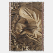 Jesus Carving Throw Blanket Decke (Vorderseite Vertikal)