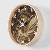 Jesus Carving Wall Clock Uhr (Winkel)