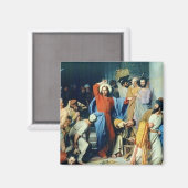 Jesus Casting Out Money Changers Magnet (Vorderseite/Rückseite)