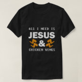Jesus Chicken Wings Christlicher Feinschmecker T-Shirt (Design vorne)