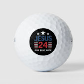 Jesus Christ 2024 Präsident USA Wahlen Politische Golfball (Vorderseite)