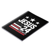 Jesus Christ 2024 Präsident USA Wahlen Politische Notizblock (Linke Seite)