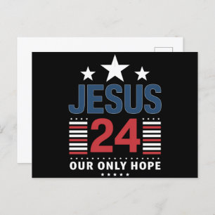 Jesus Christ 2024 Präsident USA Wahlen Politische Postkarte